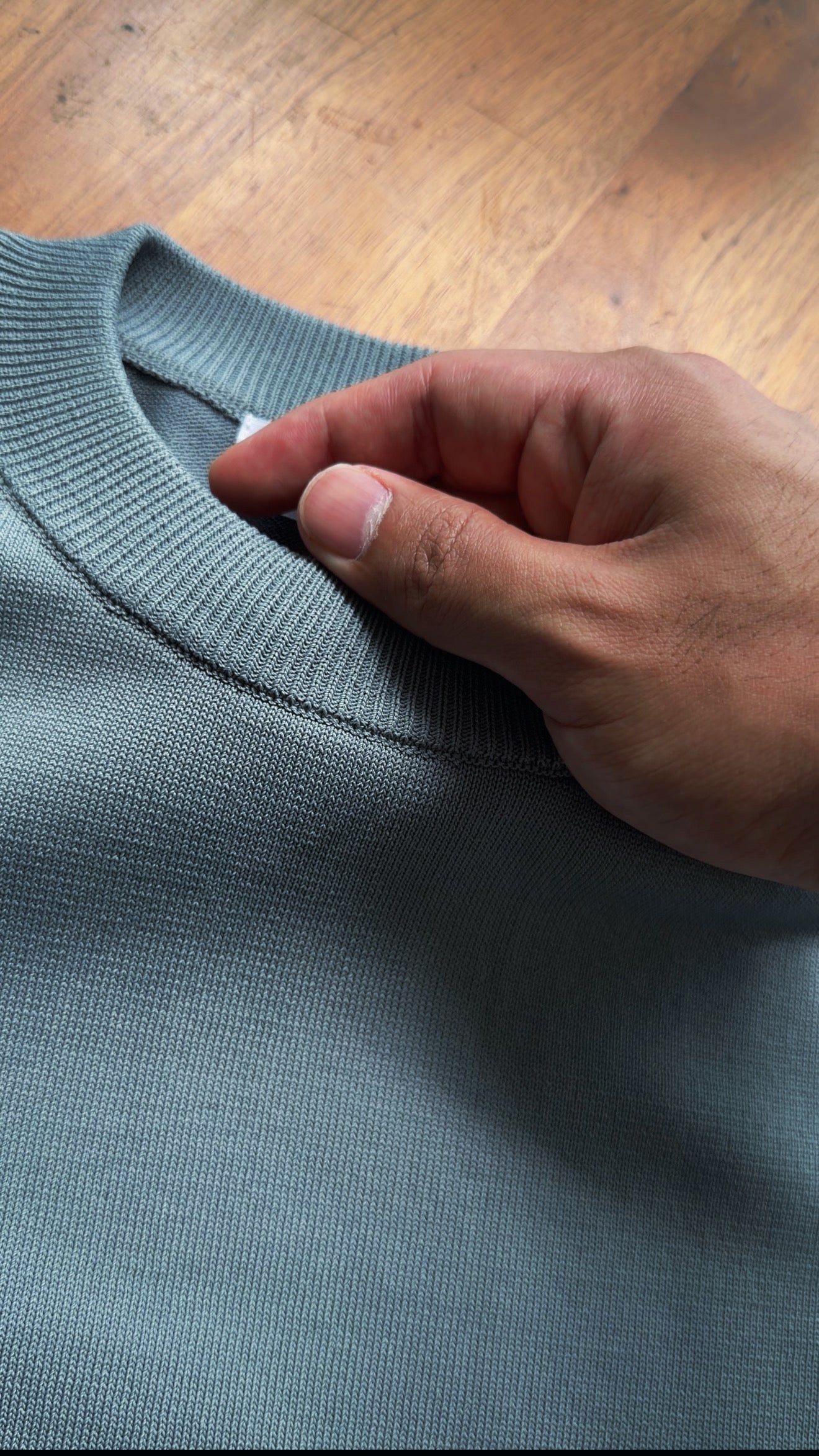 Knitted Tee Gravel Gray