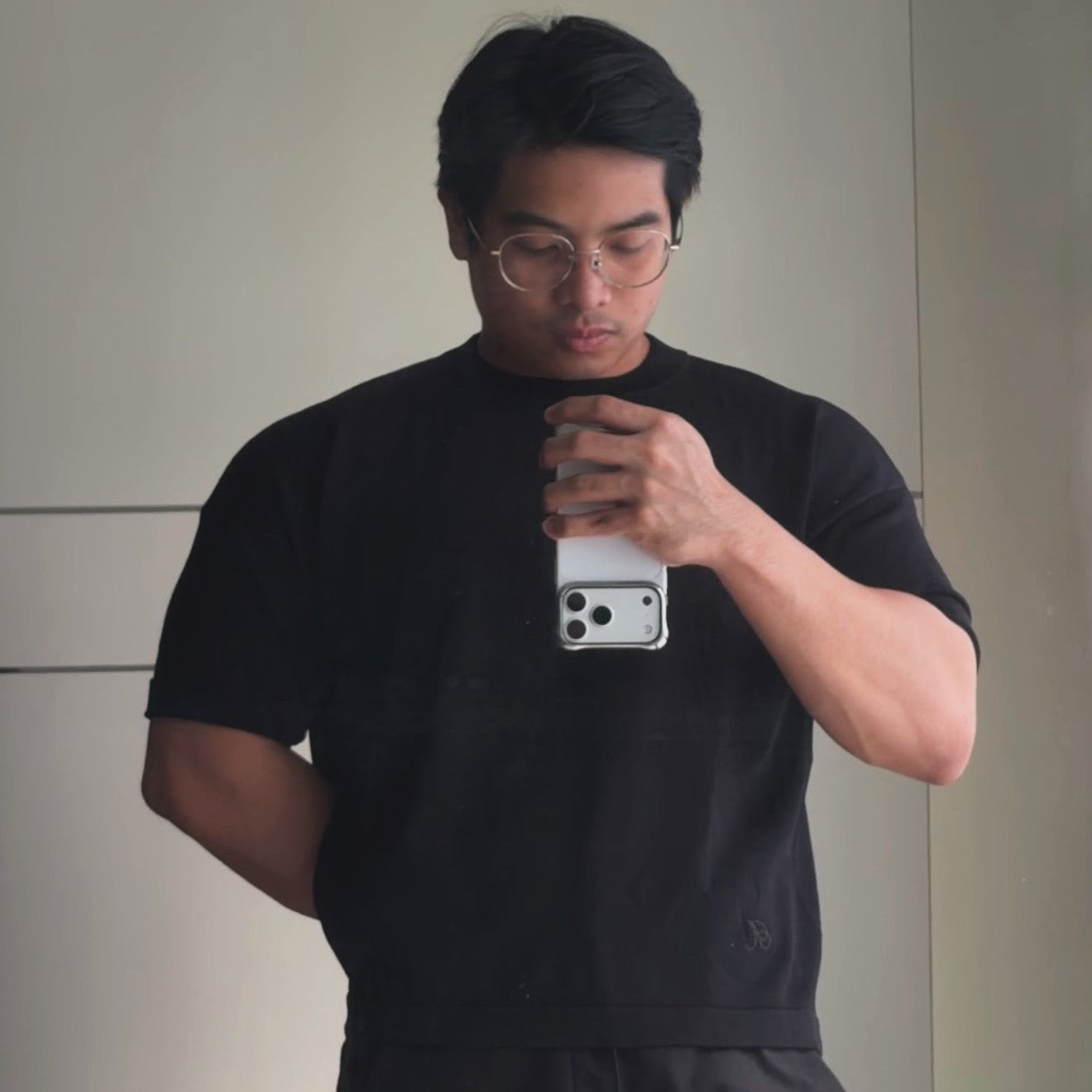 Knitted Tee Void Black