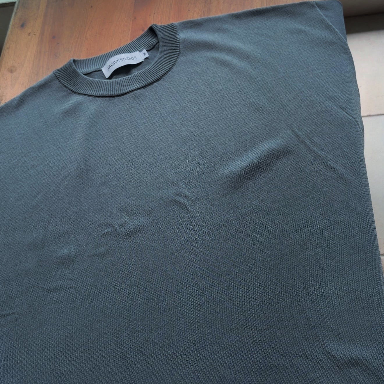 Knitted Tee Gravel Gray