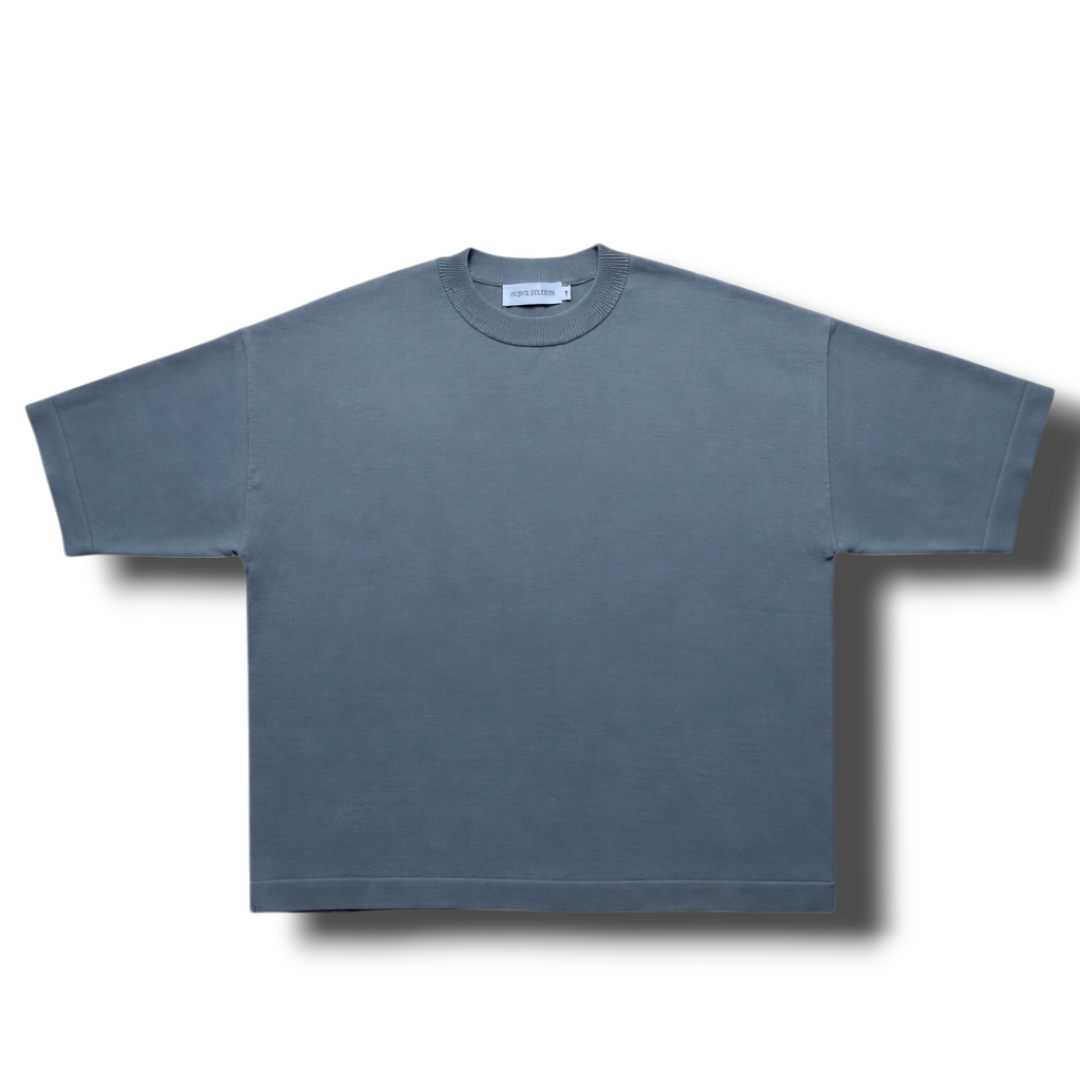 Knitted Tee Gravel Gray